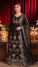 LNF-187 BLACK PISHWAS BRIDAL WEAR