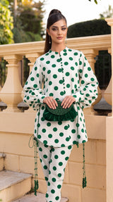 DES # 1370, Green 2 Pcs Unstitched Lawn