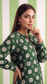 DES # 1375, Green 2 Pcs Unstitched Lawn