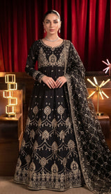 LNF-187 BLACK PISHWAS BRIDAL WEAR