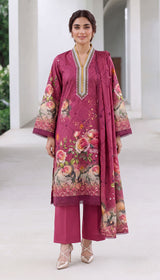 D# 24504 Pink -Digital Khaddar 3 Piece Unstitched