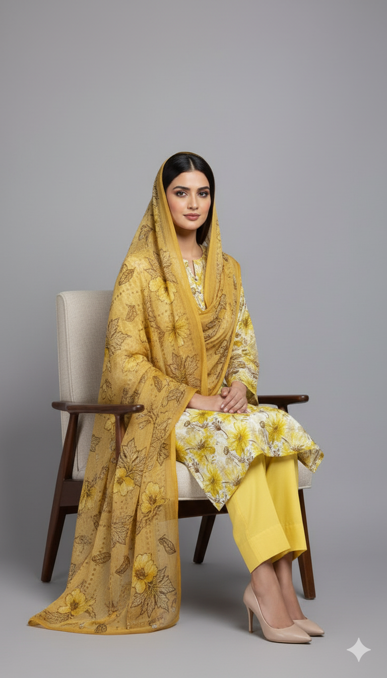 D# 2277-Digital Khaddar 3 Piece Unstitched