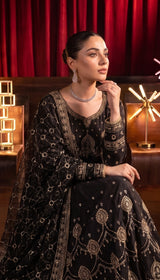 LNF-187 BLACK PISHWAS BRIDAL WEAR
