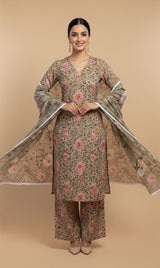 D#7049 DIGITAL CLASSIC LINEN 3PCS UNSTITCHED