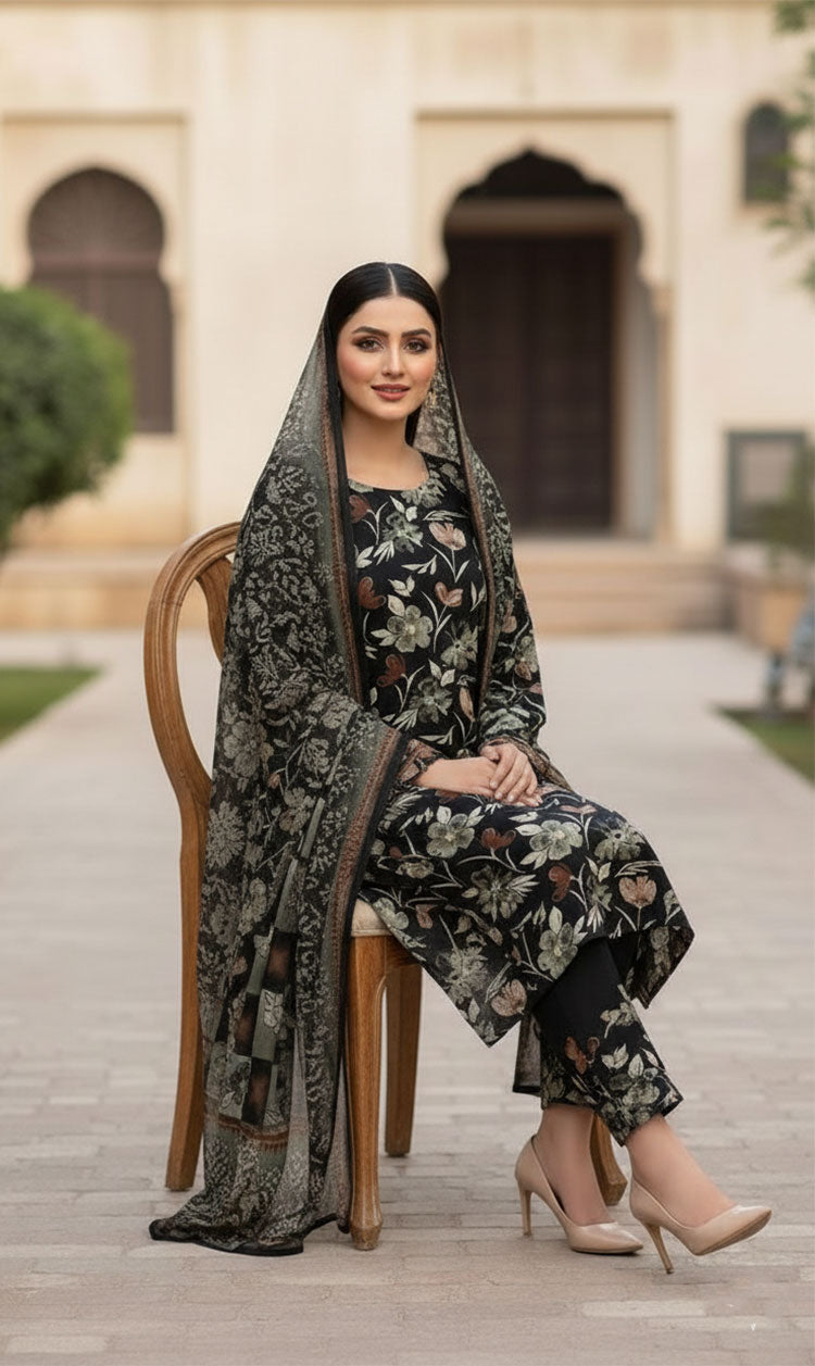 D#7054 DIGITAL CLASSIC LINEN 3PCS UNSTITCHED