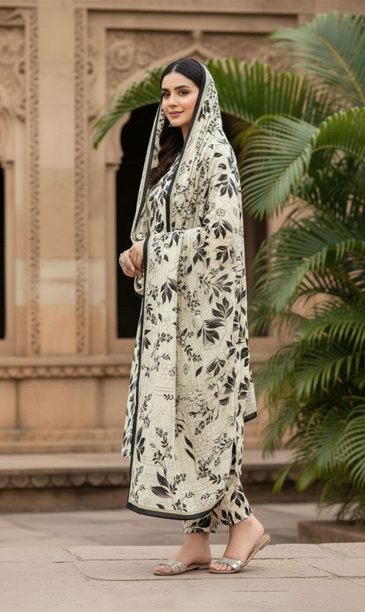 D#7060 DIGITAL CLASSIC LINEN 3PCS UNSTITCHED