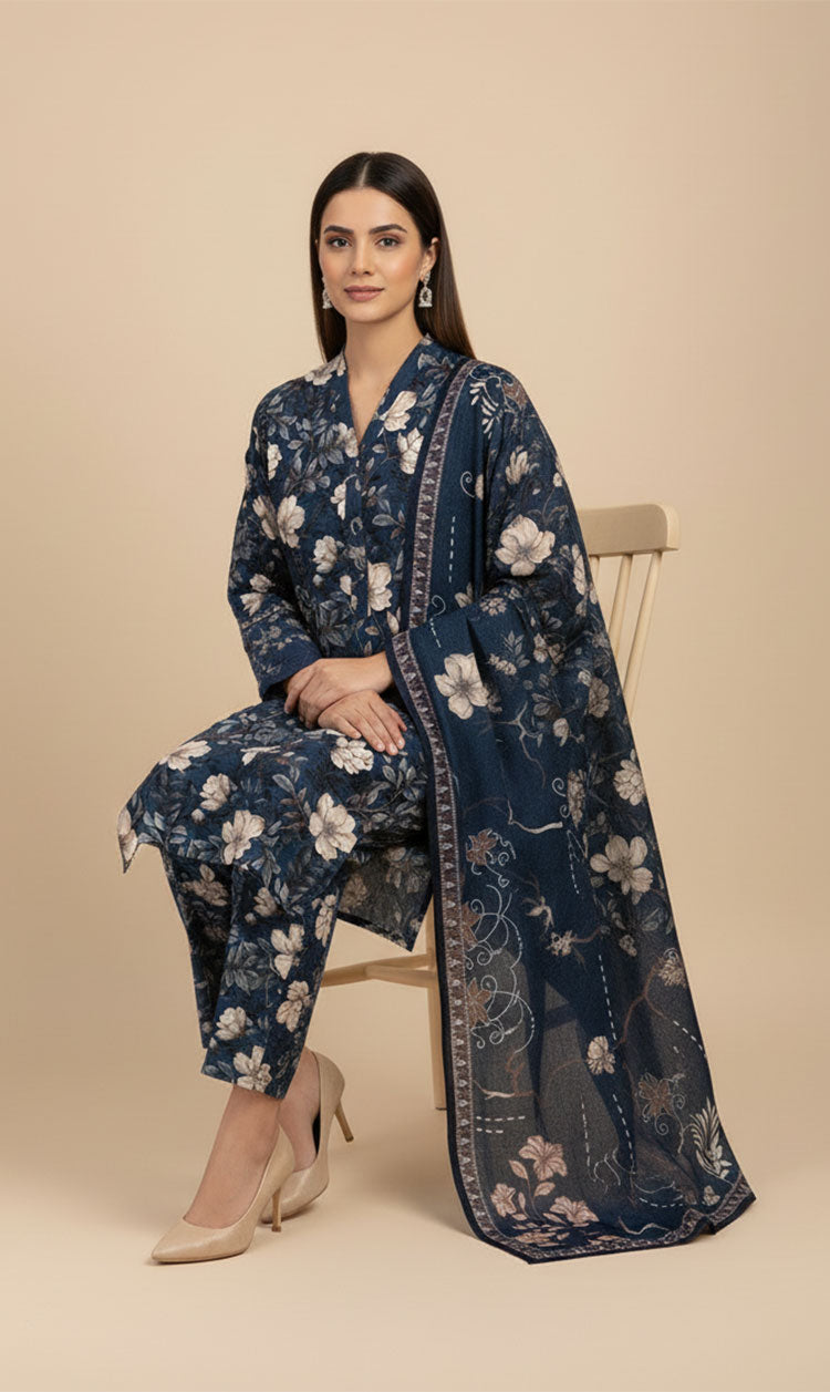 D#7063 DIGITAL CLASSIC LINEN 3PCS UNSTITCHED