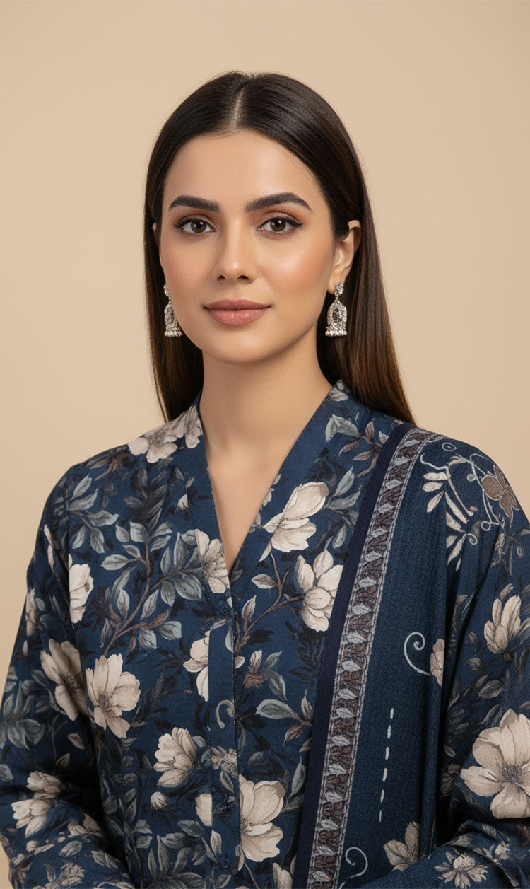 D#7063 DIGITAL CLASSIC LINEN 3PCS UNSTITCHED