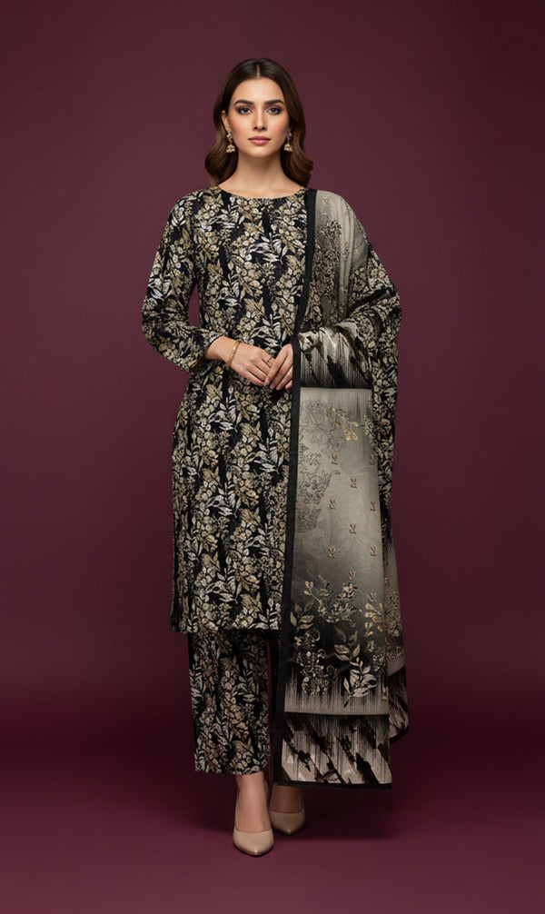 D#7065 DIGITAL CLASSIC LINEN 3PCS UNSTITCHED