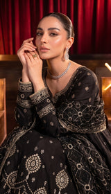 LNF-187 BLACK PISHWAS BRIDAL WEAR