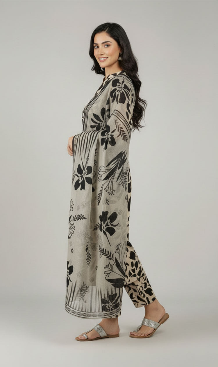 D#827 SKIN DIGITAL CLASSIC LINEN 3PCS UNSTITCHED