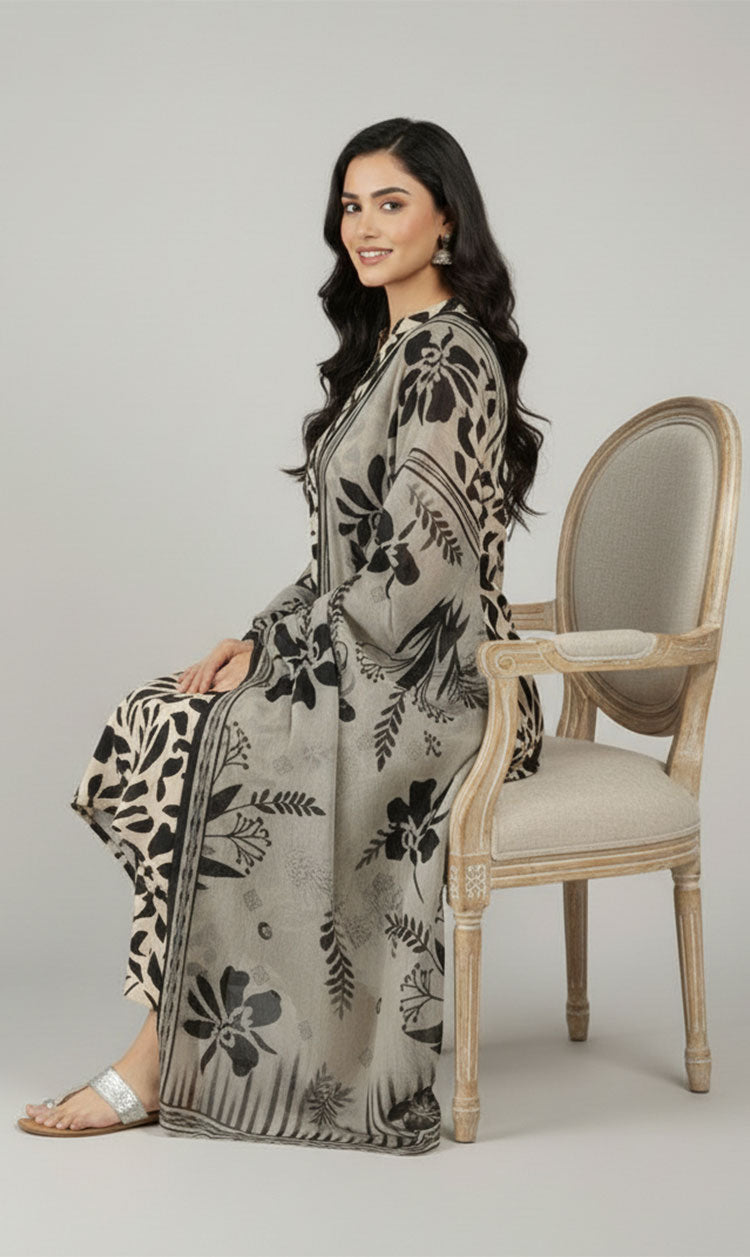 D#827 SKIN DIGITAL CLASSIC LINEN 3PCS UNSTITCHED