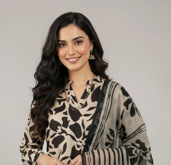 D#827 SKIN DIGITAL CLASSIC LINEN 3PCS UNSTITCHED
