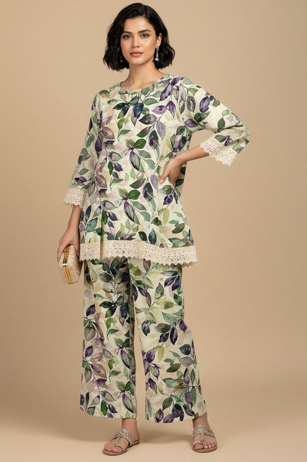 D # 12 PRINTED BANADORA 2 PCS SHIRT & TROUSER