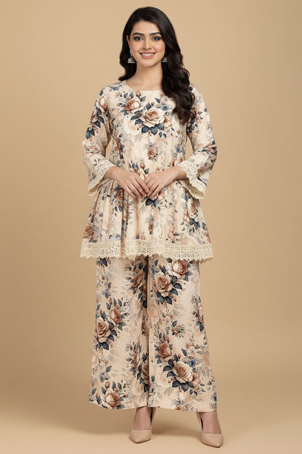 D # 05 PRINTED BANADORA 2 PCS SHIRT & TROUSER