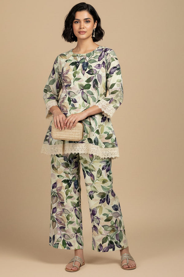 D # 12 PRINTED BANADORA 2 PCS SHIRT & TROUSER