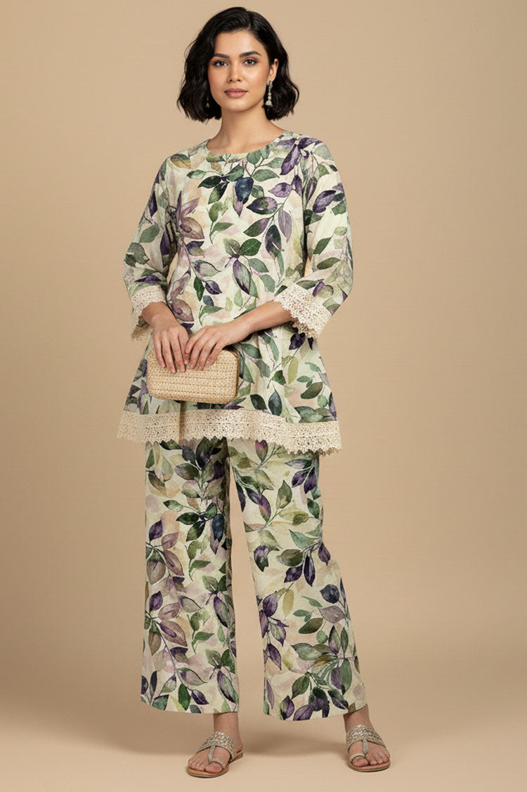 D # 12 PRINTED BANADORA 2 PCS SHIRT & TROUSER