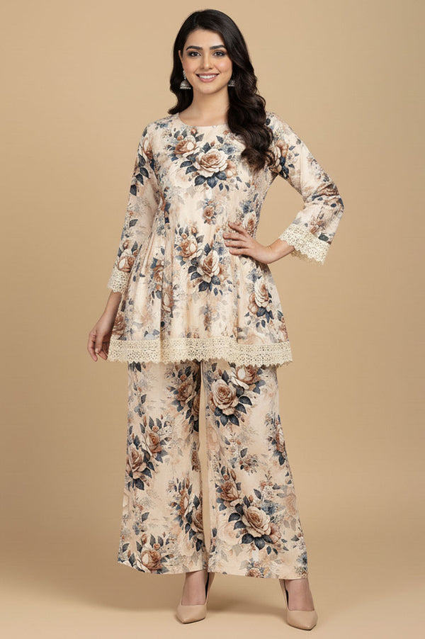 D # 05 PRINTED BANADORA 2 PCS SHIRT & TROUSER