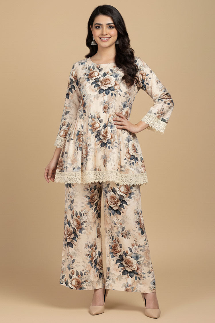D # 05 PRINTED BANADORA 2 PCS SHIRT & TROUSER