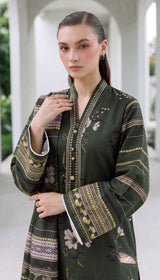 D#V-835-05-GREEN VISCOSE LINEN 3PCS