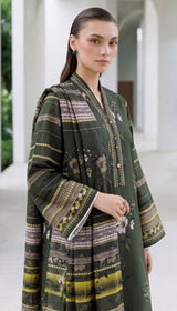 D#V-835-05-GREEN VISCOSE LINEN 3PCS