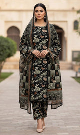 D#7054 DIGITAL CLASSIC LINEN 3PCS UNSTITCHED