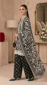 D# 11138 Black 3 PCS Unstitched Lawn