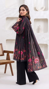 D# 11168 Black 3 PCS Unstitched Lawn
