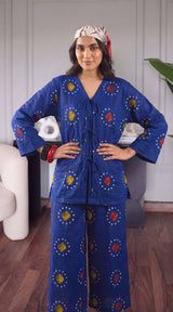 DES # 11186-87 Blue 2 Pcs Unstitched Lawn
