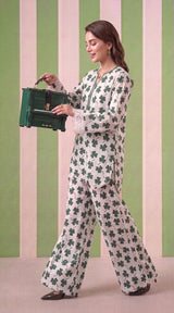 DES # 1377, Green 2 Pcs Unstitched Lawn