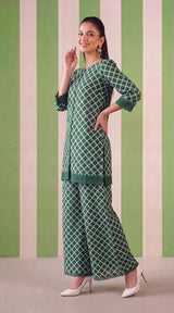 DES # 1379, Green 2 Pcs Unstitched Lawn