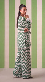 DES # 1379, Green 2 Pcs Unstitched Lawn