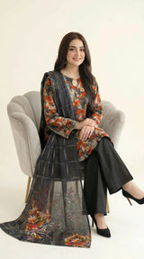 D# 4013 Banadora Lawn 3 Pcs Unstitched