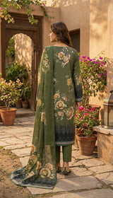 D# 5549 Mehndi Lawn 3 Pcs Unstitched