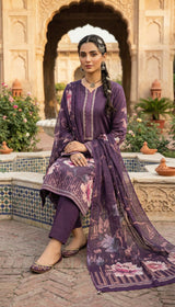 D# 5552 Majanta Lawn 3 Pcs Unstitched