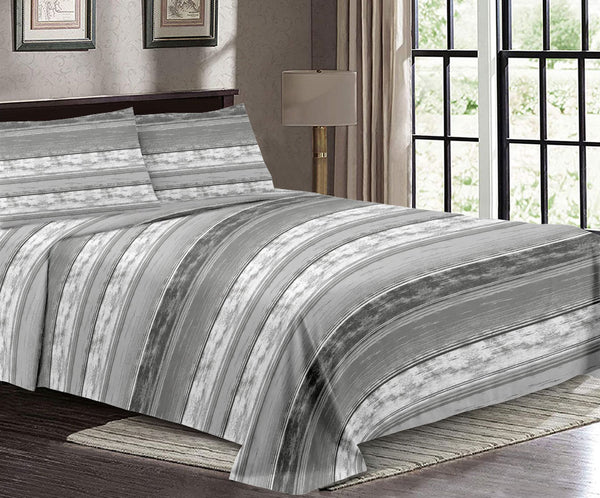 LBS-33951-KING BED SHEET SET GREY-T-150