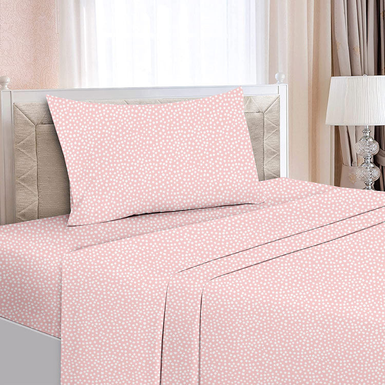 LBS-39402 Light Pink BED  SHEET SET-T-150