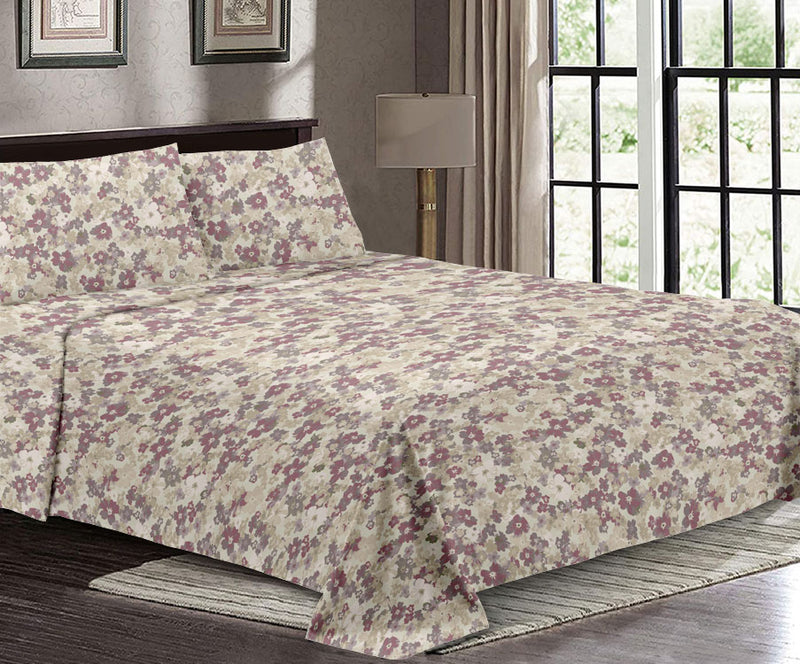 LBS-40408-KING BED SHEET SET BEIGE T-150