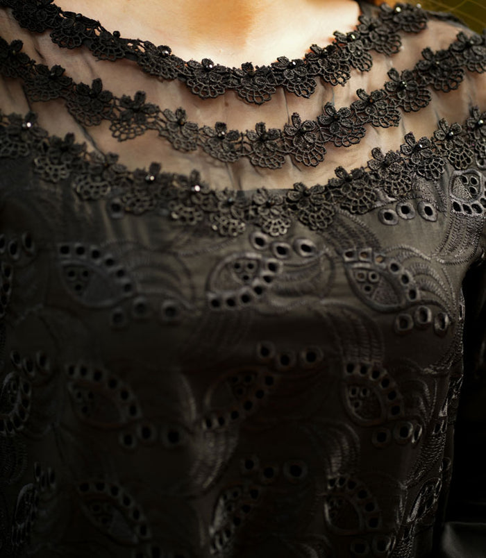 LNF-07-BLACK 3 Piece – Libaas By Umair Nawaz