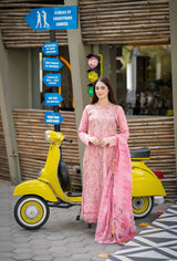 LN-09 BLUSH PINK 2 Piece Unstitched Shirt & Trouser