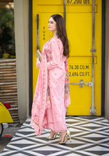 LN-09 BLUSH PINK 2 Piece Unstitched Shirt & Trouser