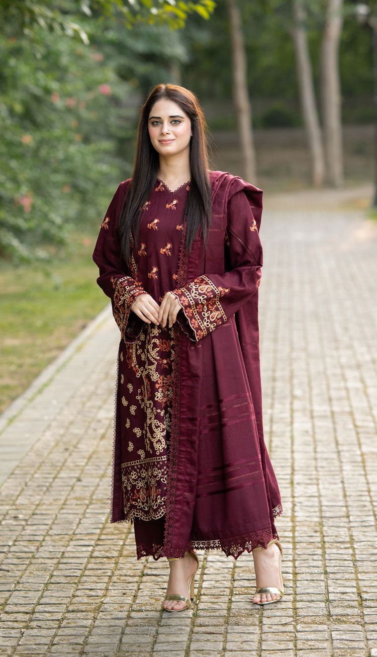 LNF-14-BURGUNDY 3 Piece