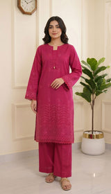 LNF 183 BRIGHT ROSE 2 PCS SHIRT & TROUSER