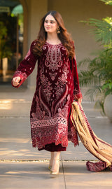 LNF-102 MAROON LUXURY VALVET
