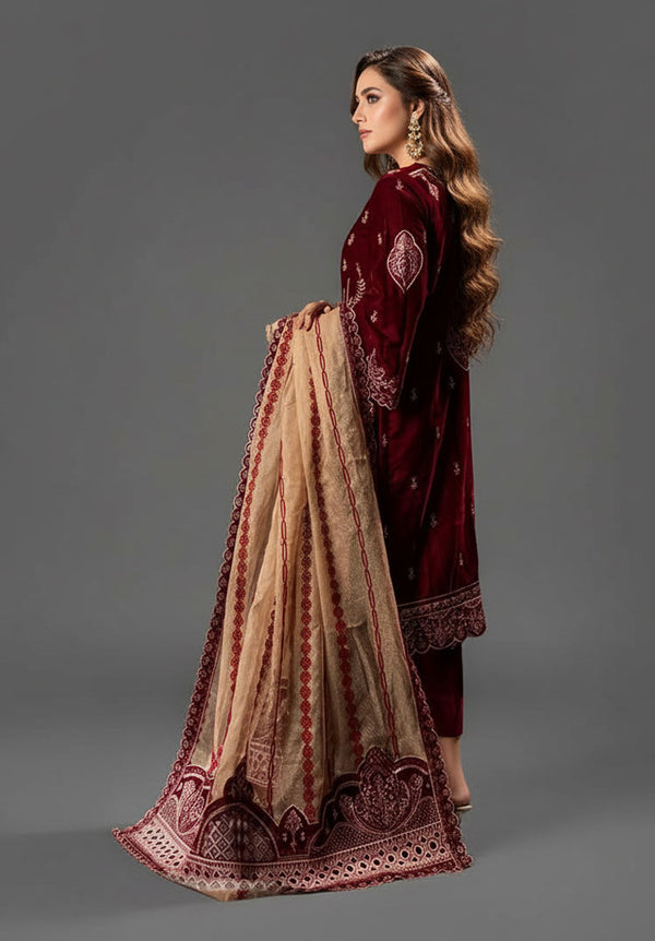 LNF-102 MAROON LUXURY VALVET
