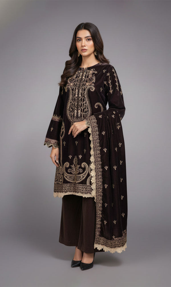 LNF-107 DEEP BROWN LUXURY VALVET