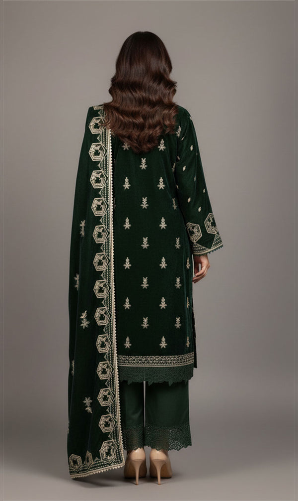 LNF-108 BOTTLE GREEN LUXURY VALVET