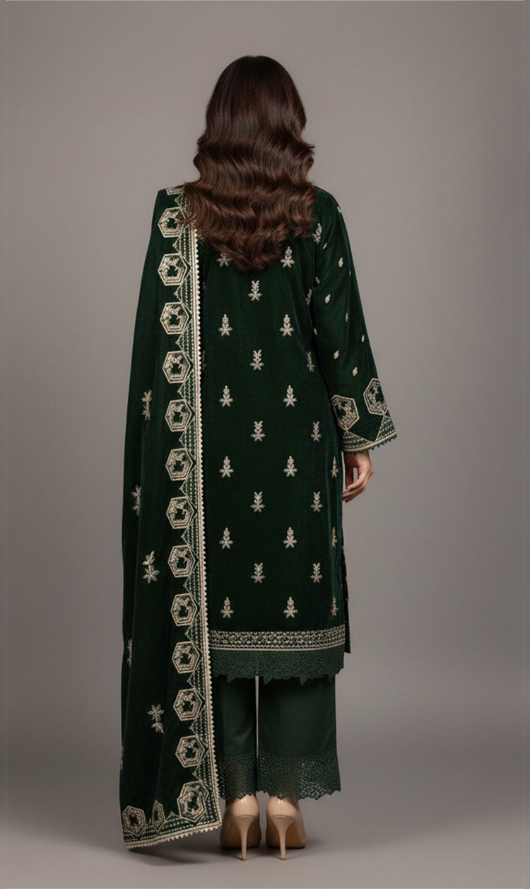 LNF-108 BOTTLE GREEN LUXURY VALVET
