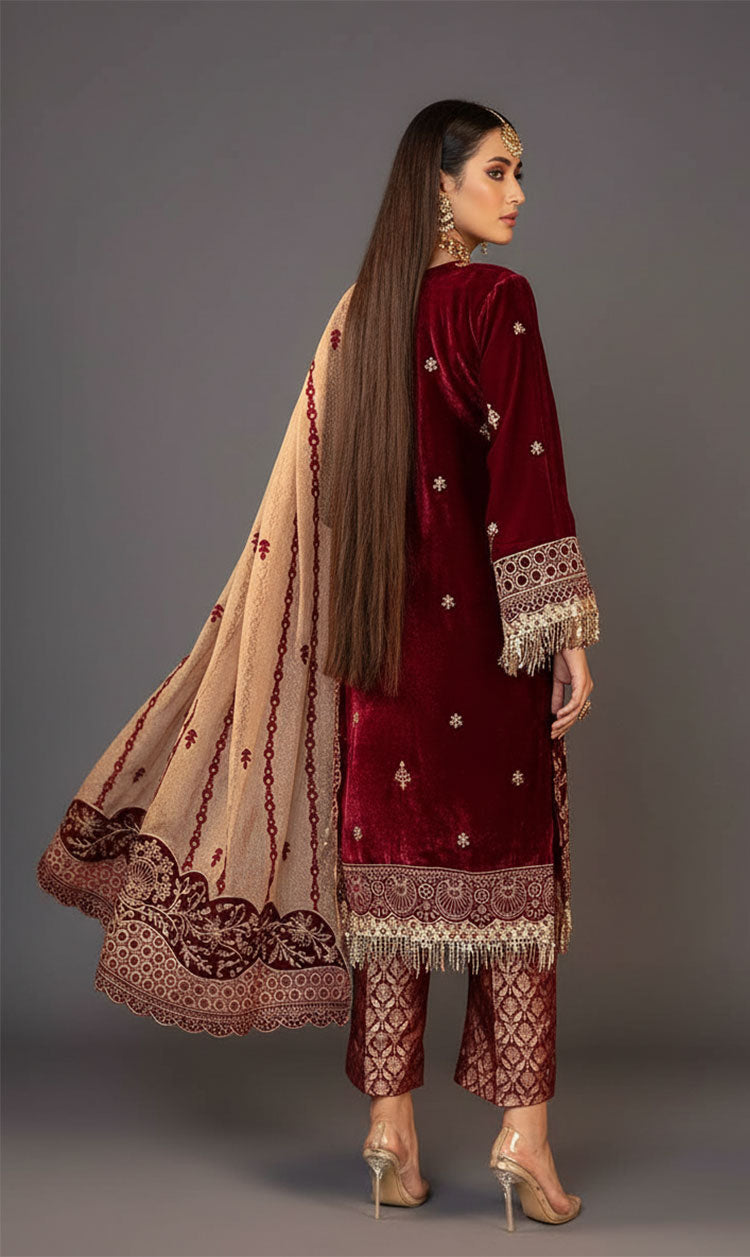 LNF-111 MAROON LUXURY VALVET