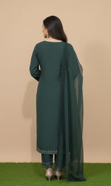 LNF-114 GREEN RTW EMBROIDERED SILK
